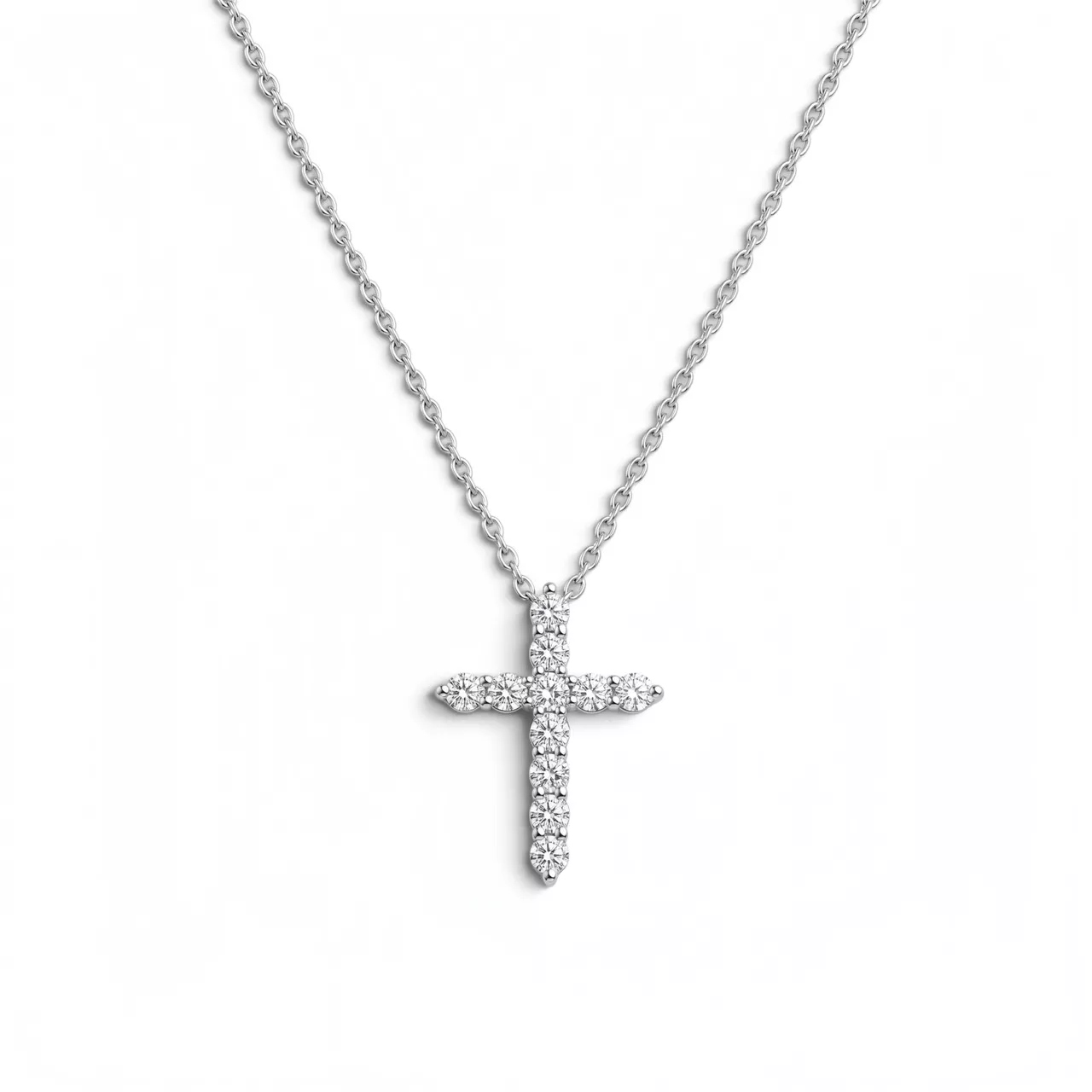 Золотое колье-крест с диаллантами 1.1ct